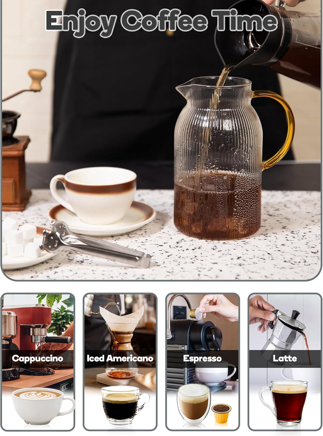 SUEH DESIGN Coffee Mat, Absorbent Dish Drying Mat 23.6 x 15.7 in Quick Dry Coffee Mat Large Drying Mats for Kitchen Counter Coffee Bar, Granite White