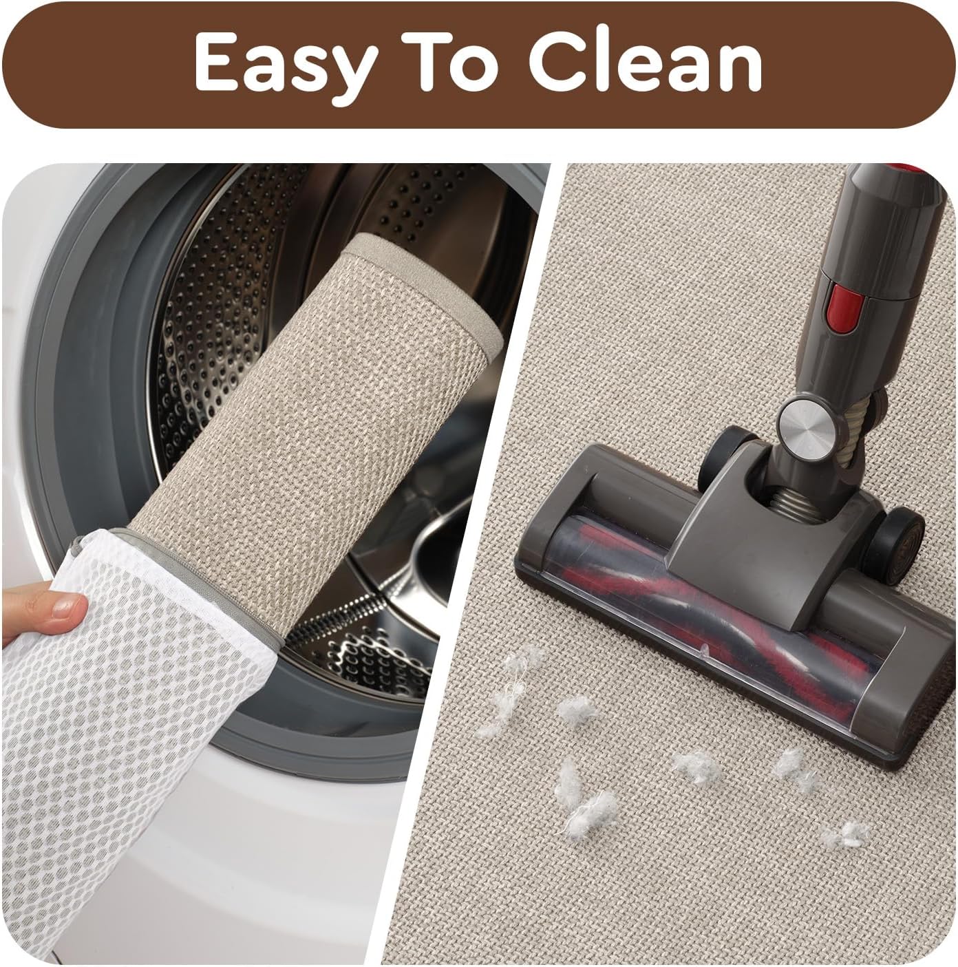 tchdio Kitchen Mats for Floor, Rubber Backed Kitchen Rugs Non Slip Washable, Superior Absorbent Kitchen Runner Rug Easy to Clean, Comfort Kitchen Floor Mat Front of Sink (Light Beige, 20" × 32")