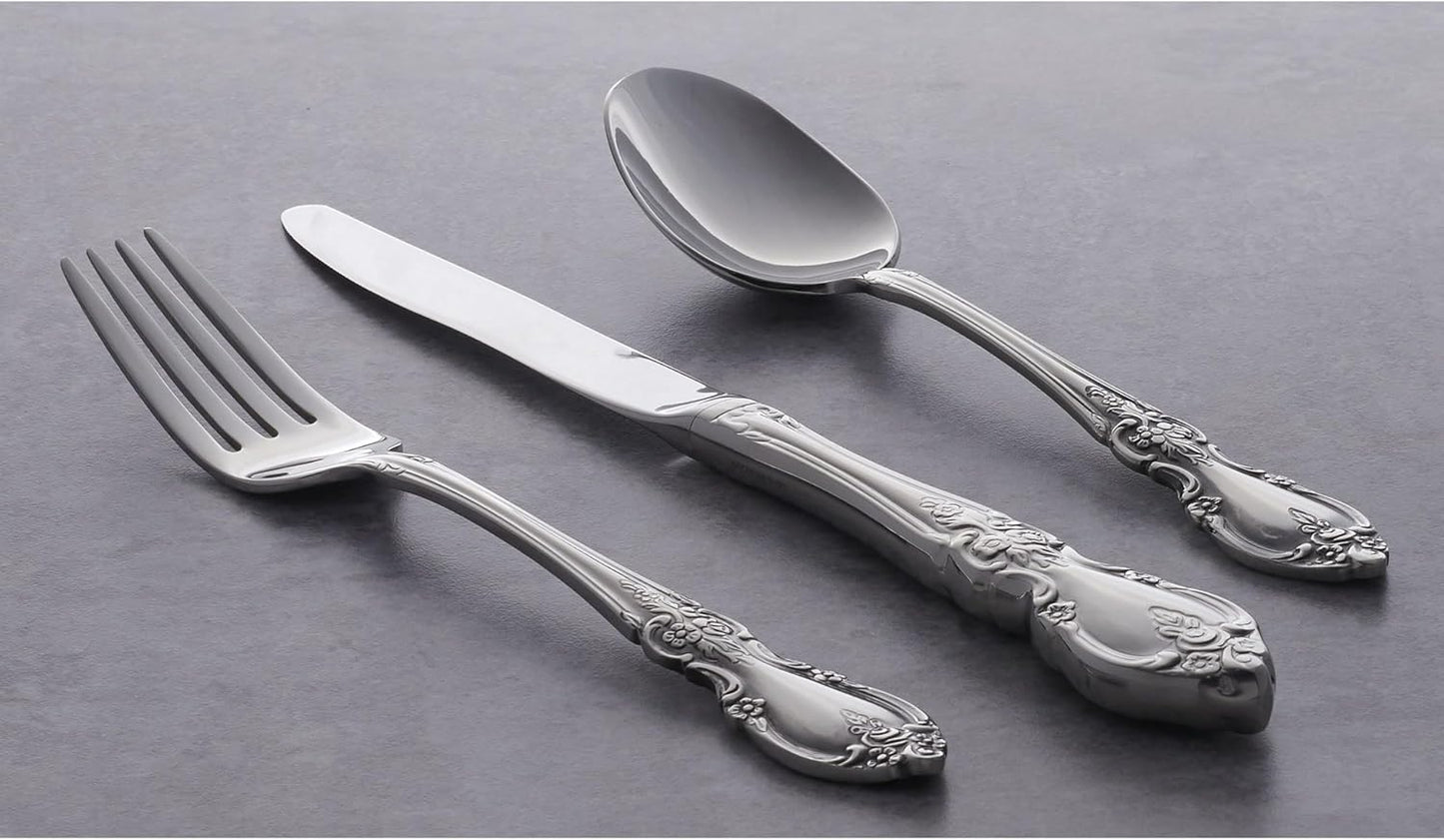 Oneida F114020AL20 Louisiana 20 Piece Fine Flatware Set, Service For 4