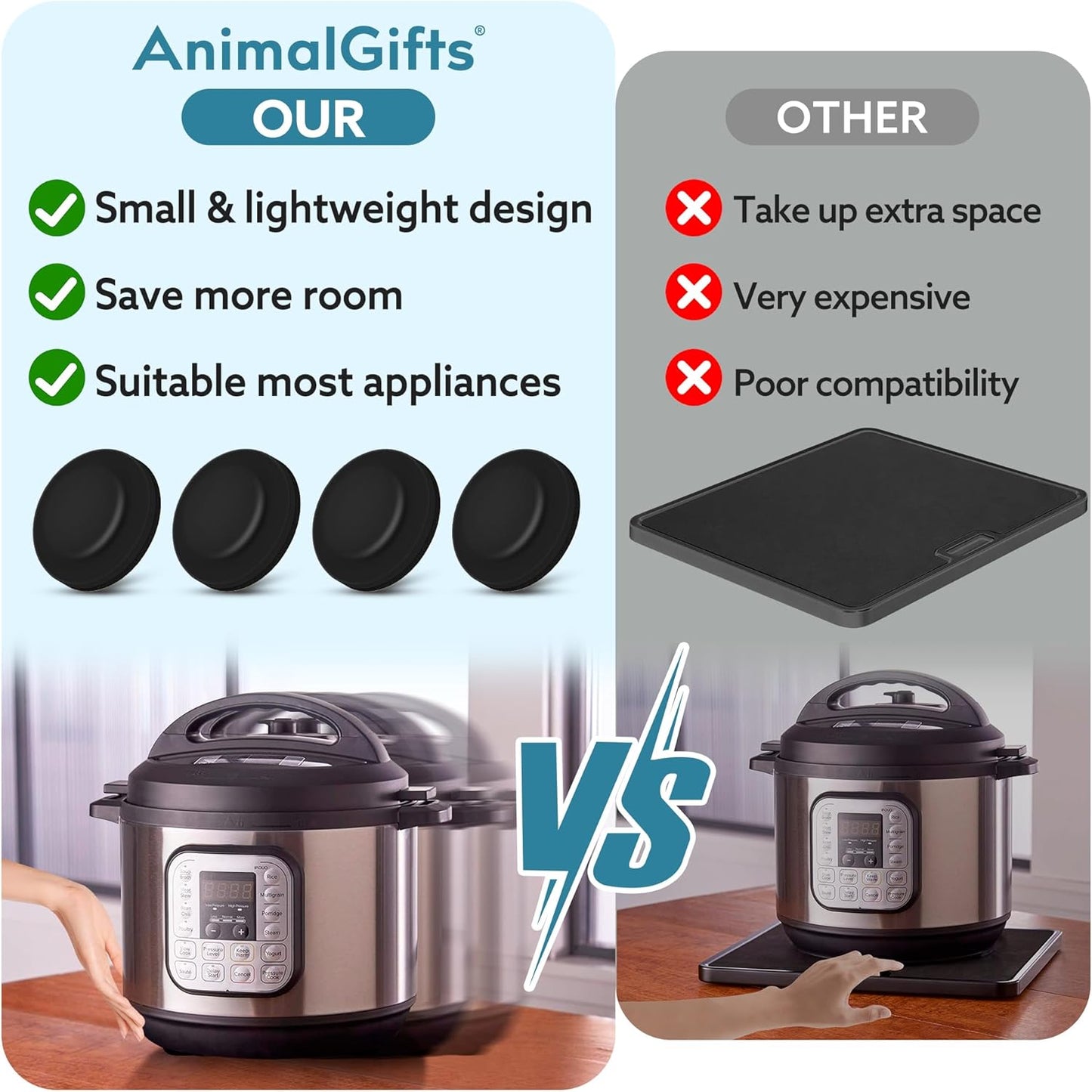 Appliance Sliders for Kitchen Appliances 24 PCS Self-Adhesive Small Accessories Hacks Easy to MovIing & Space Saving Kitchen Must Have Gadgets