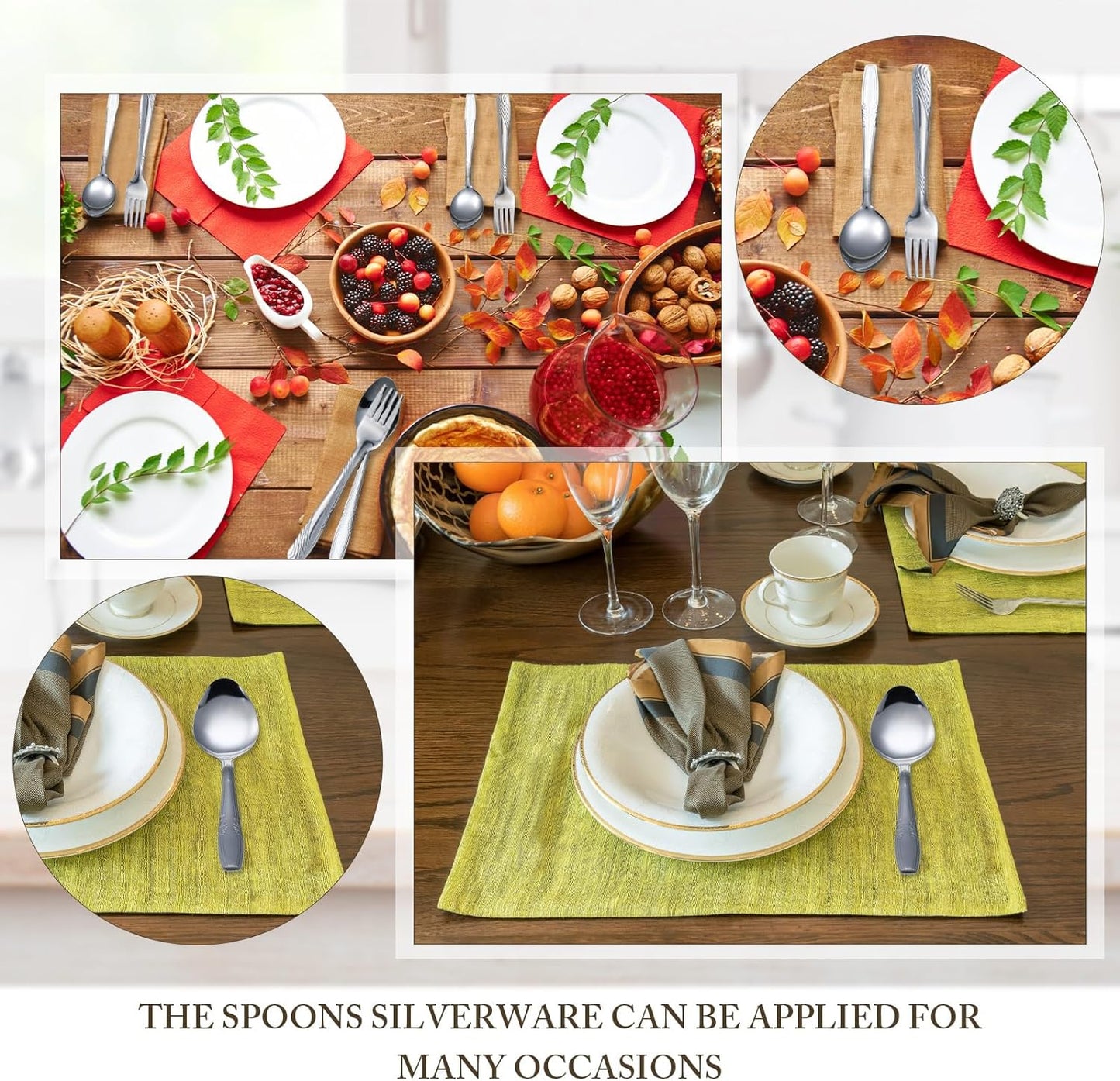 100 Pieces Forks and Spoons Silverware Set Stainless Steel Flatware Cutlery Set Dinner Forks and Spoons Mirror Polished Dishwasher Safe Utensil for Kitchen Restaurant or Home