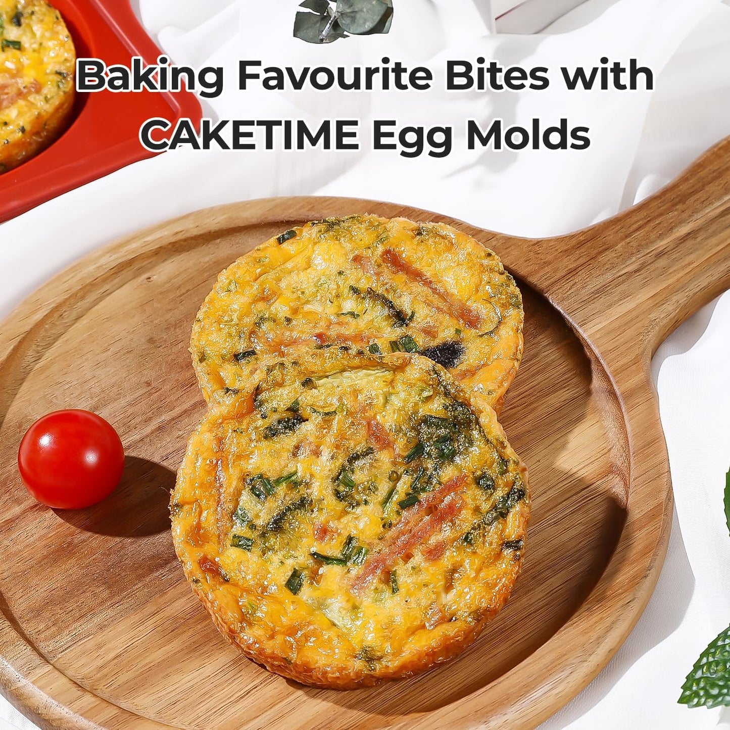 CAKETIME Muffin Top Pan Non Stick,4 Inch Metal Frame Round Egg Baking Pan for Oven English Muffins, Whoopie Pies, Corn Bread, Egg Bites, Breakfast Sandwiches Tarts Brown