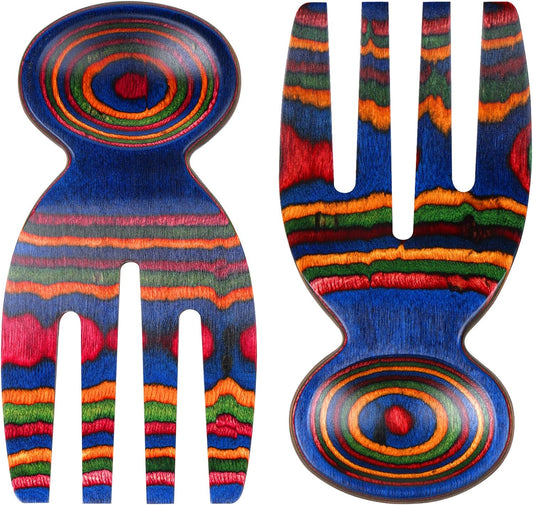 Salad Tongs, Salad Hand, Pakkawood Salad Tongs for Serving, Serving Utensils Set Salad Servers Set Kitchen Cooking Utensil