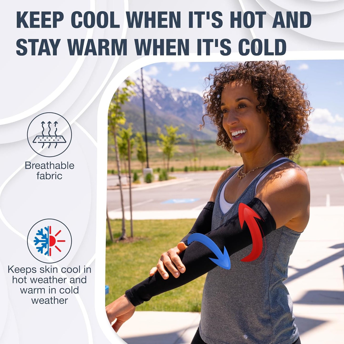 SportsTrail Cooling Arm Sleeves for Men & Women – Breathable, UV Sun Protection, Sports Arm Sleeves for Women, Men & Youth