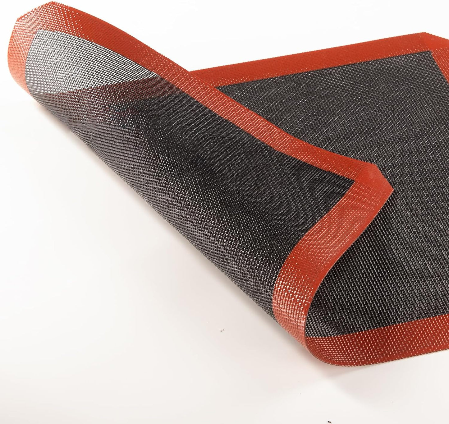 2 PCS Perforated Silicone Baking Mat, Macaron Baking Sheet, Reusable & Non-stick Bakeware Mats for Cookies, Macarons, Bread and Pastry，16.5""x11.6"" (Type 1-2pcs), Red