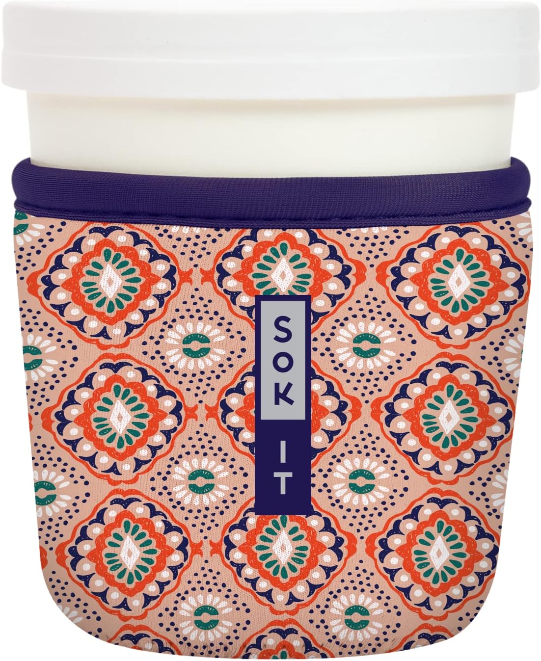 Sok It IceCreamSok Insulated Neoprene Cover (Folklore, Tapered Ice Cream Pints)