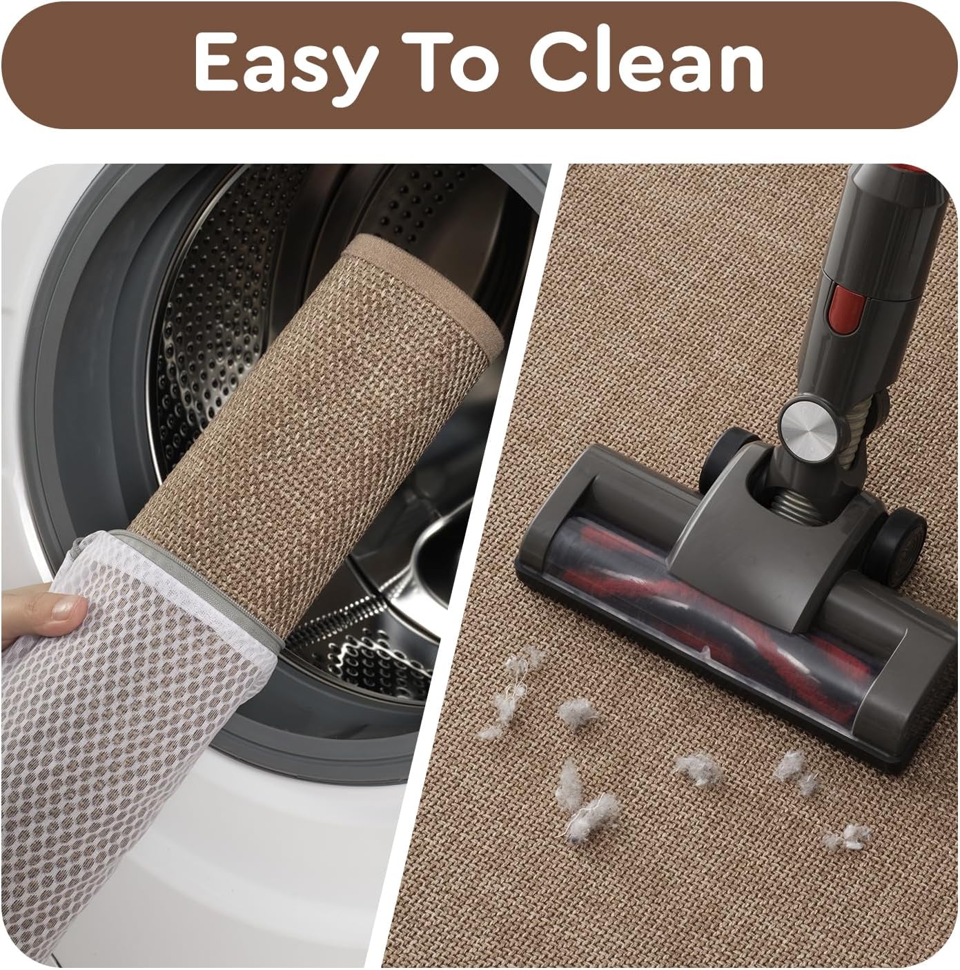 tchdio Kitchen Mats for Floor, Rubber Backed Kitchen Rugs Non Slip Washable, Superior Absorbent Kitchen Runner Rug Easy to Clean, Comfort Kitchen Floor Mat Front of Sink (Tan, 20" × 47")