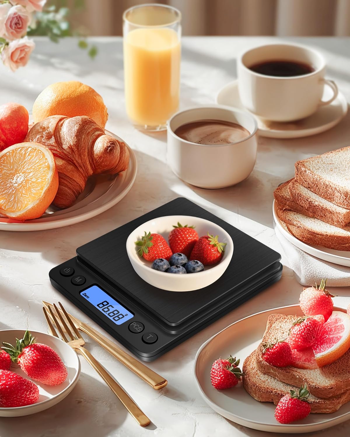 NEXT-SHINE Gram Scale, Weighs Up to 500g (0.01g), Mini Pocket Size Digital Coffee Espresso Scales with 2 Plastic Trays