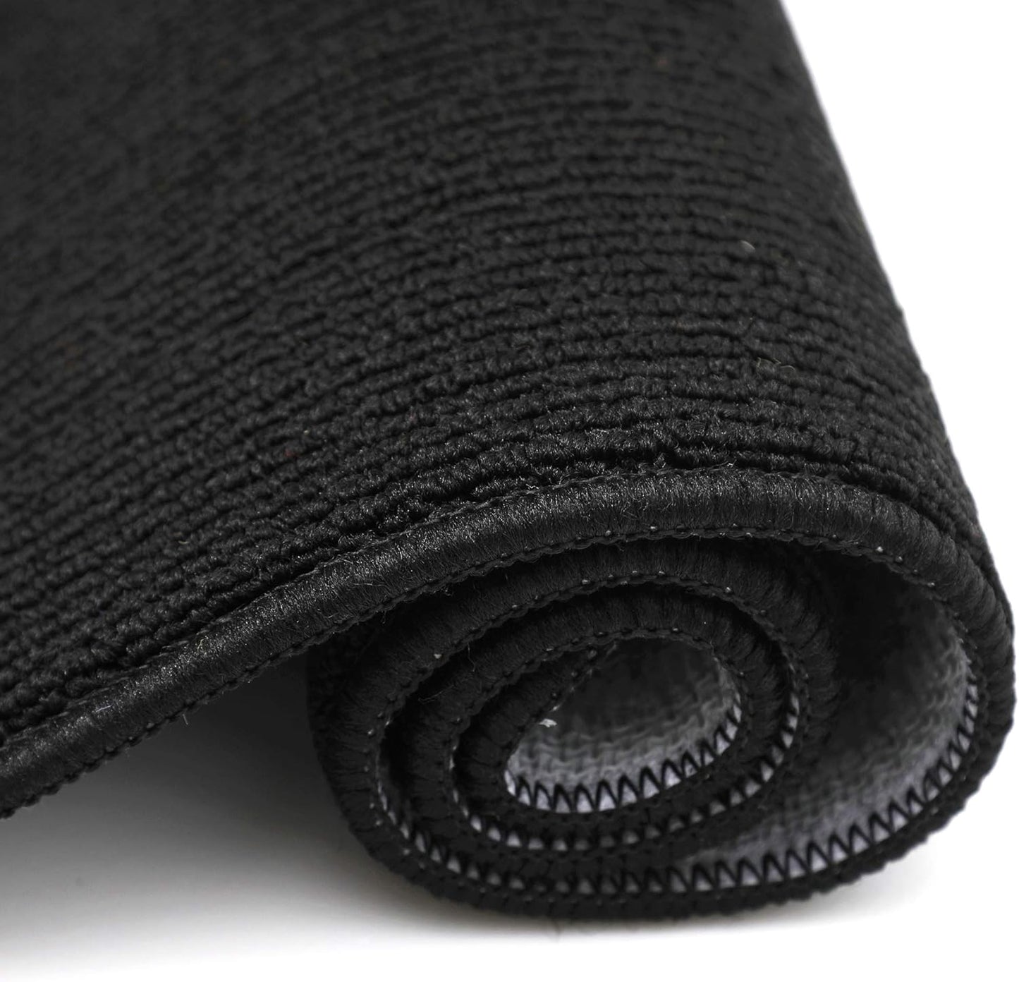 COSY HOMEER 24x35 Inch/24X60 Inch Kitchen Rug Mats Made of 100% Polypropylene Strip TPR Backing 2 Pieces Soft Kitchen Mat Specialized in Anti Slippery and Machine Washable,Black