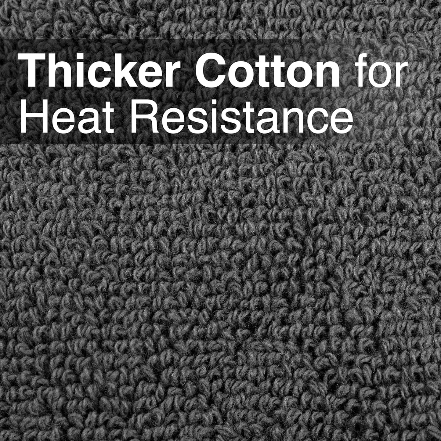 RITZ Terry Pocket Mitt & Hot Pad: Unparalleled Heat Resistant, Durable 100% Cotton – Ergonomically Designed for Optimal Grip – Easy-Care Machine Washable – 4-Pack, Graphite