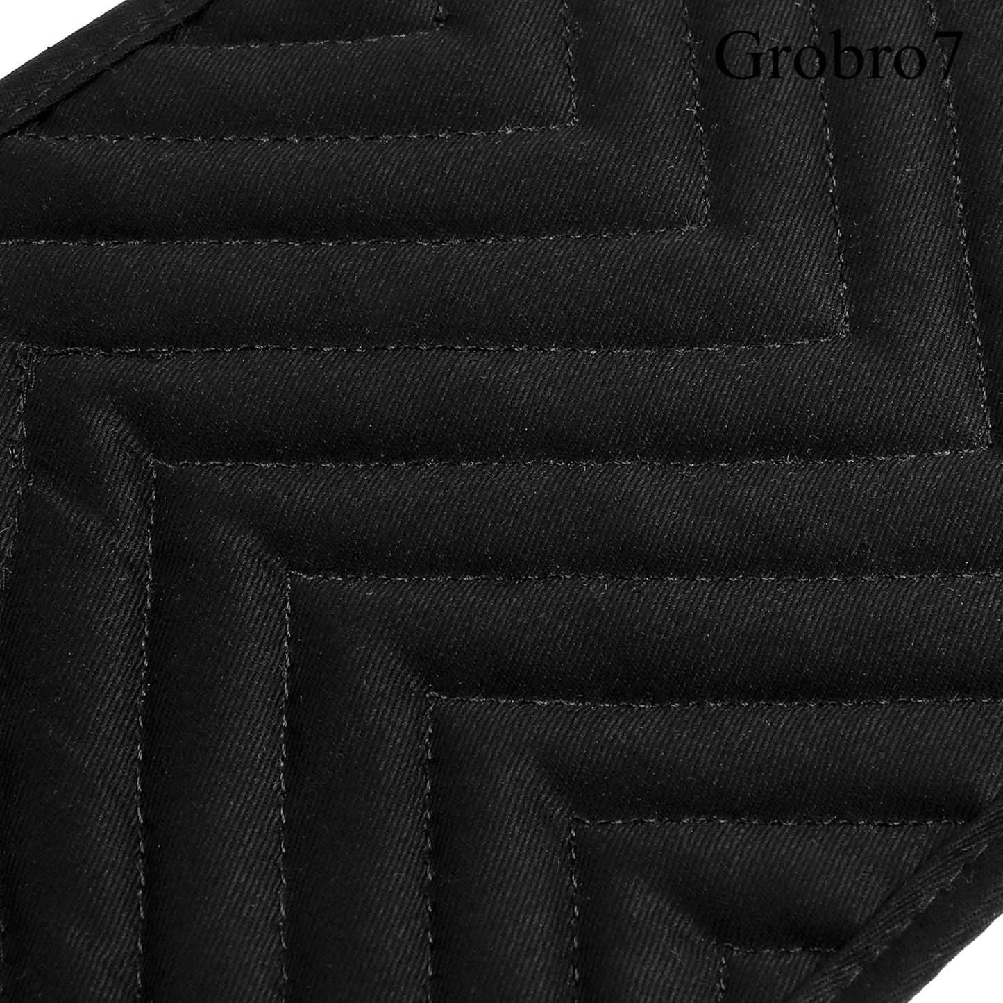GROBRO7 5Pack Cotton Pocket Pot Holder Set Kitchen Heat Resistant Potholder Machine Washable Hot Pads Bulk Oven Mitts Black Plain Hot Pads Trivet for Baking Cooking with Pocket 7x9
