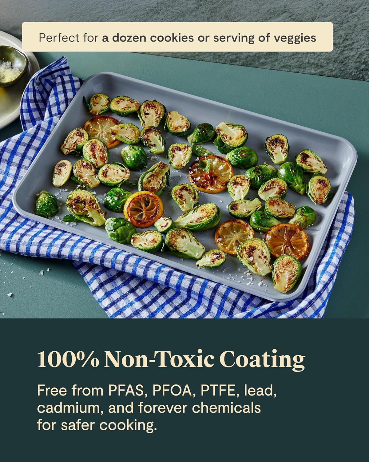 Caraway Non-Stick Ceramic Baking Sheet - Naturally Slick Ceramic Coating - Non-Toxic, PTFE & PFOA Free - Perfect for Baking, Roasting, and More - Medium (15" x 10") - Perracotta
