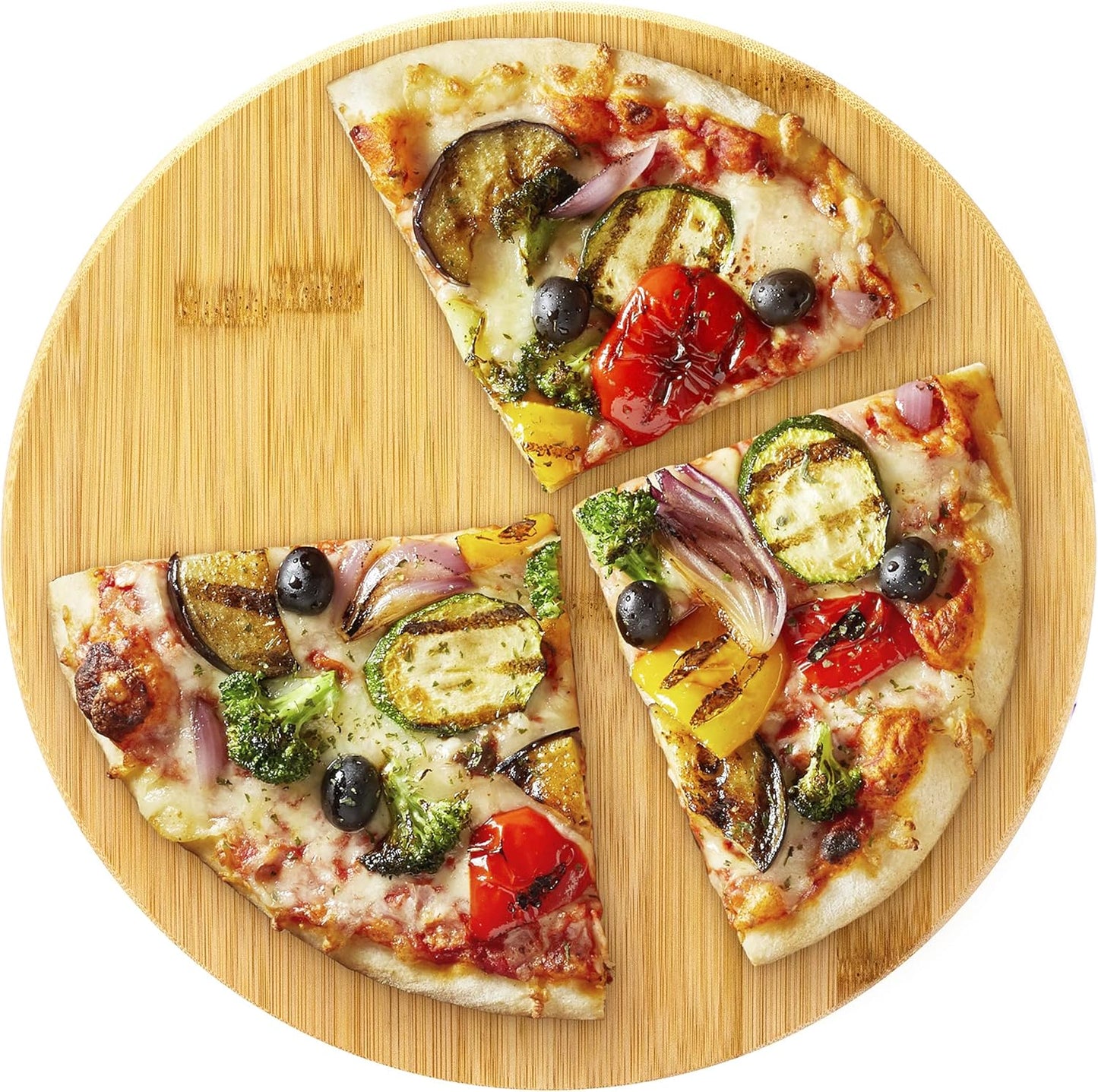 Lazy Susan Organizer for Cabinet, Pantry or Tabletop – 10" Bamboo Turntable for Kitchen, Counter or Spice Rack Storage