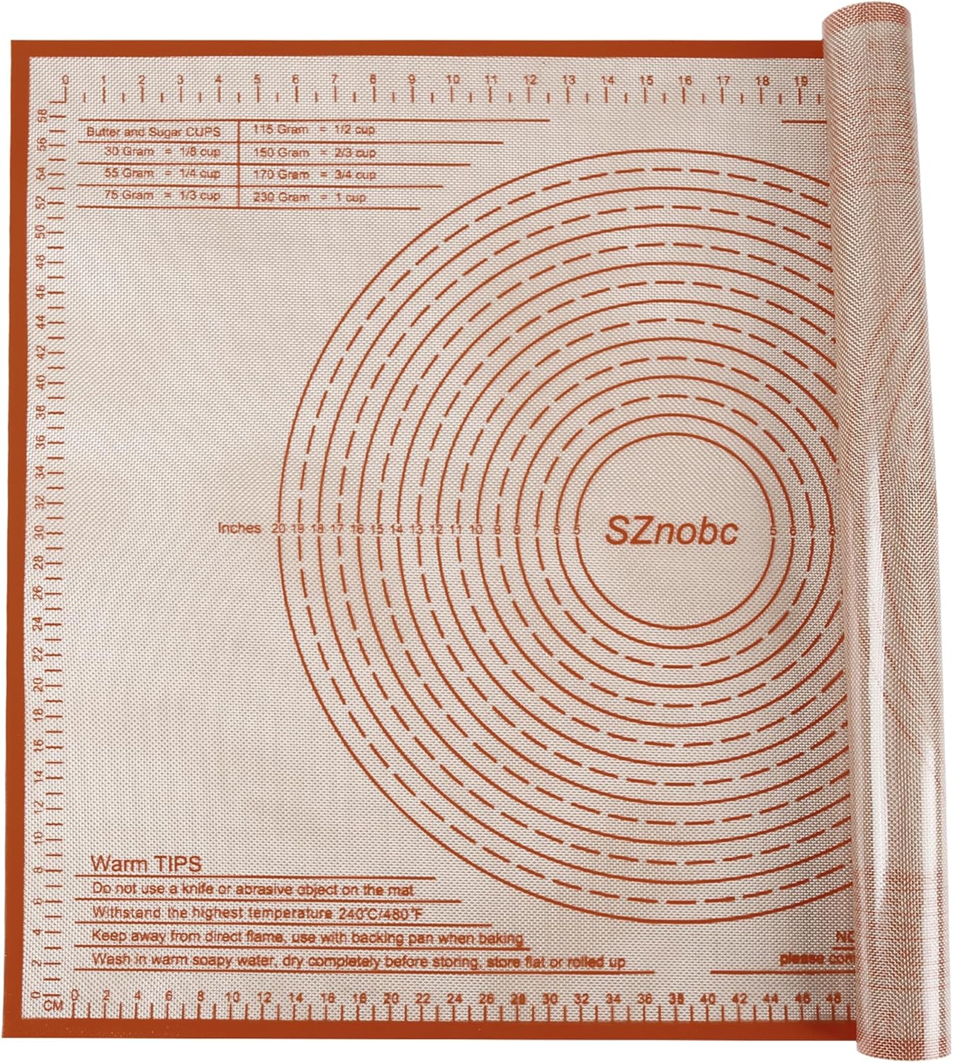 Silicone Pastry Mat 34''By 26'' Nonstick Baking Mats Extra Large Counter Mat for Dough Rolling, Pastry, Pie Crust, Fondant, Cookies, Bread, Pasta, Pizza Mat