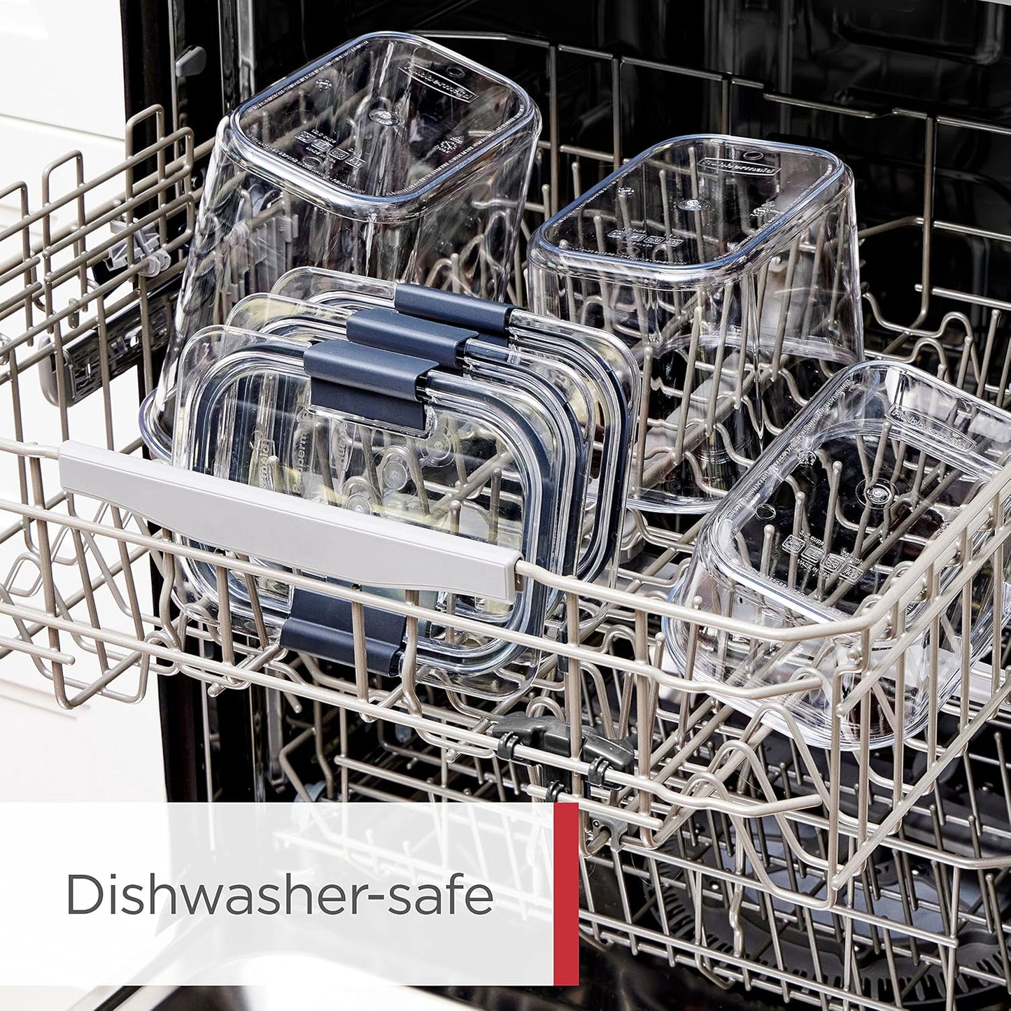 Rubbermaid Brilliance 14-Piece Food Storage Container Set with Scoops Airtight BPA-Free for Kitchen and Pantry Organization