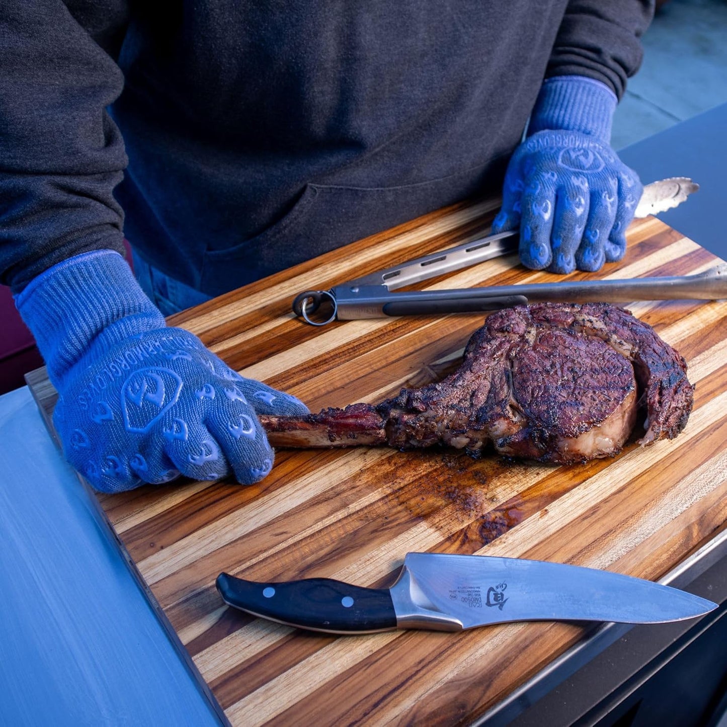 Grill Armor Oven Gloves 932°F Extreme Heat & Cut Resistant Oven Mitts with Fingers for BBQ, Cooking, Grilling, Baking – Accessory for Smoker, Cast Iron, Fire Pit, Camping, Fireplace and More