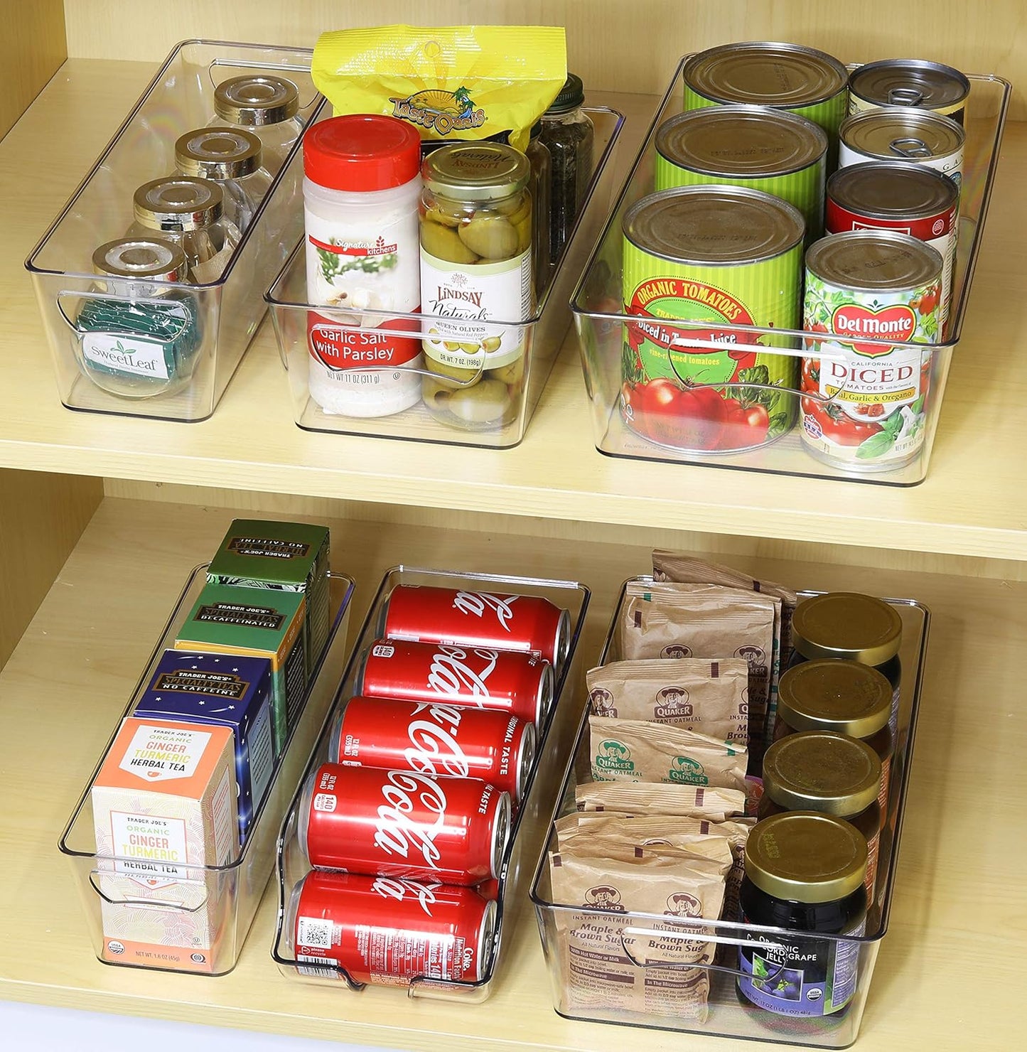 SimpleHouseware Refrigerator Storage Organizer Bins, Assorted Set of 6